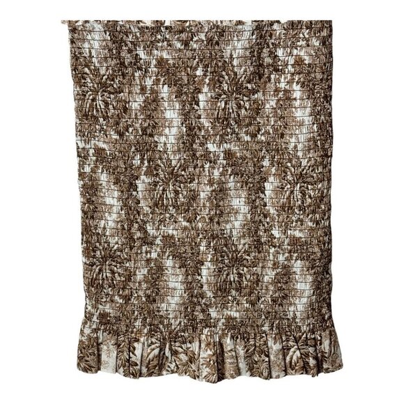 Bec + Bridge Brown And Ivory Cotton Smocked Toile Print Gloria Mini Dress Size 2 - Picture 8 of 14